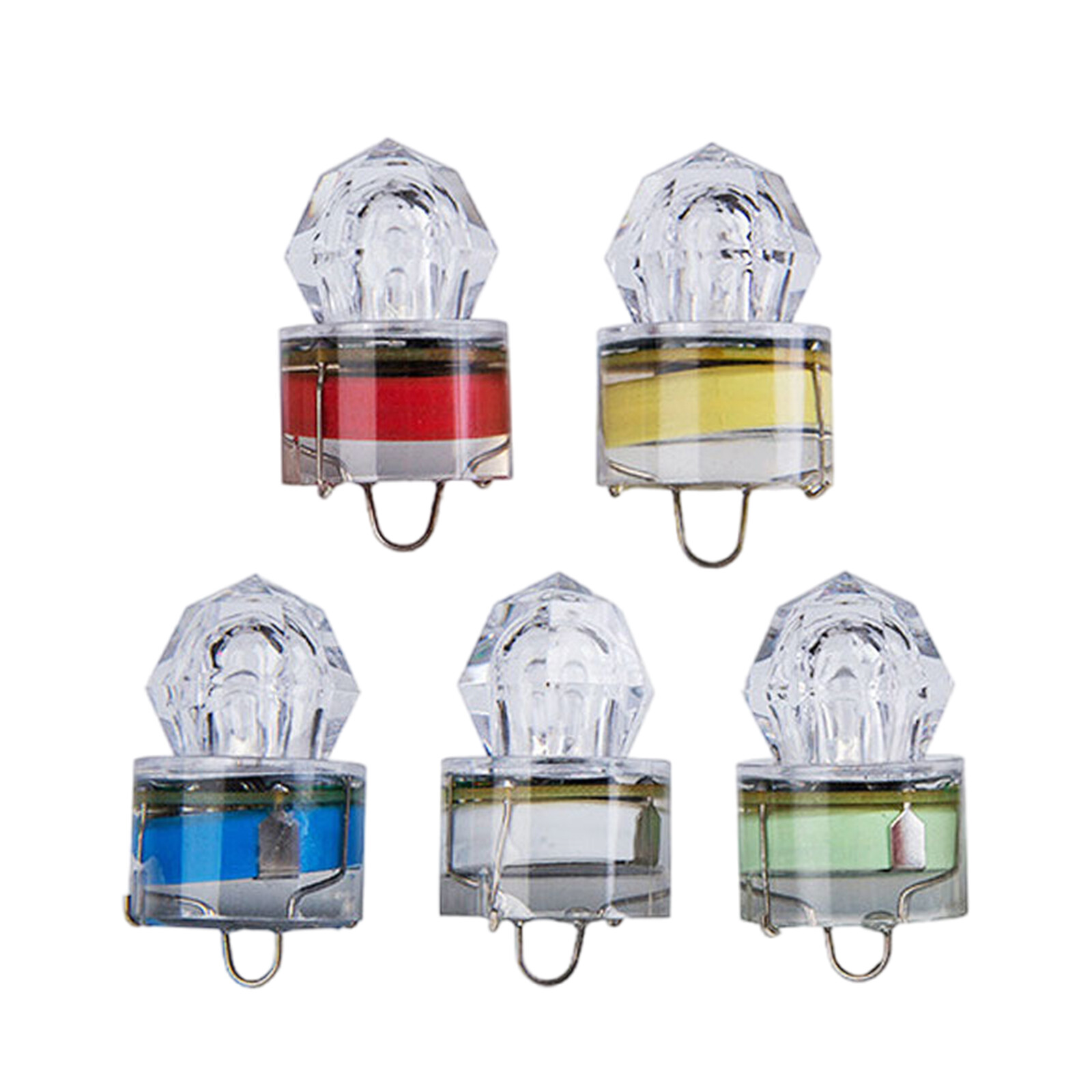 20Pcs LED Deep Drop Underwater Flash Fishing Lights Squid Strobe Bait Lure Lamp