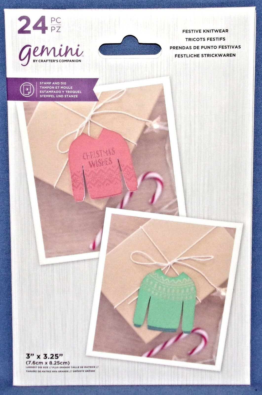 Gemini Festive Knitwear Winter Sweater Dies & Stamps New Crafters Companion Rare