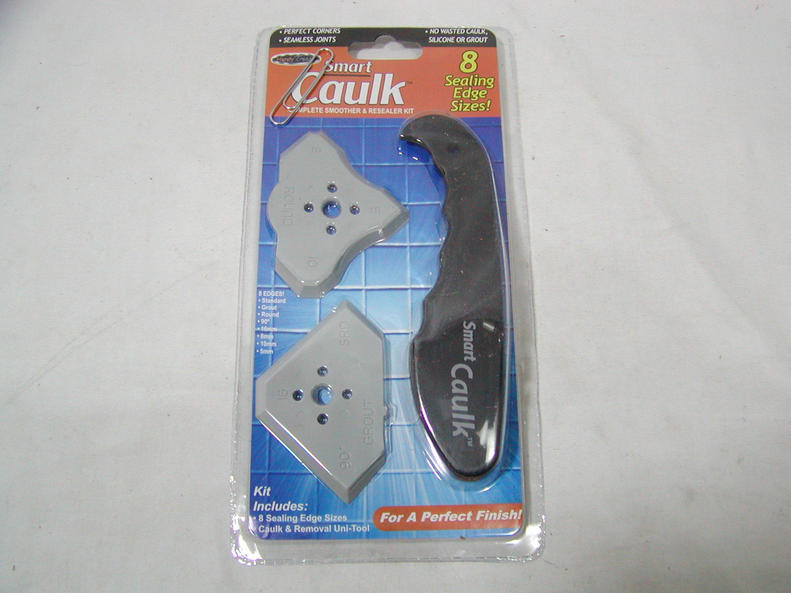 (1) NEW Smart Caulk Tool Kit - 8 Sealing Edge Sizes - Removal Tool Scraper
