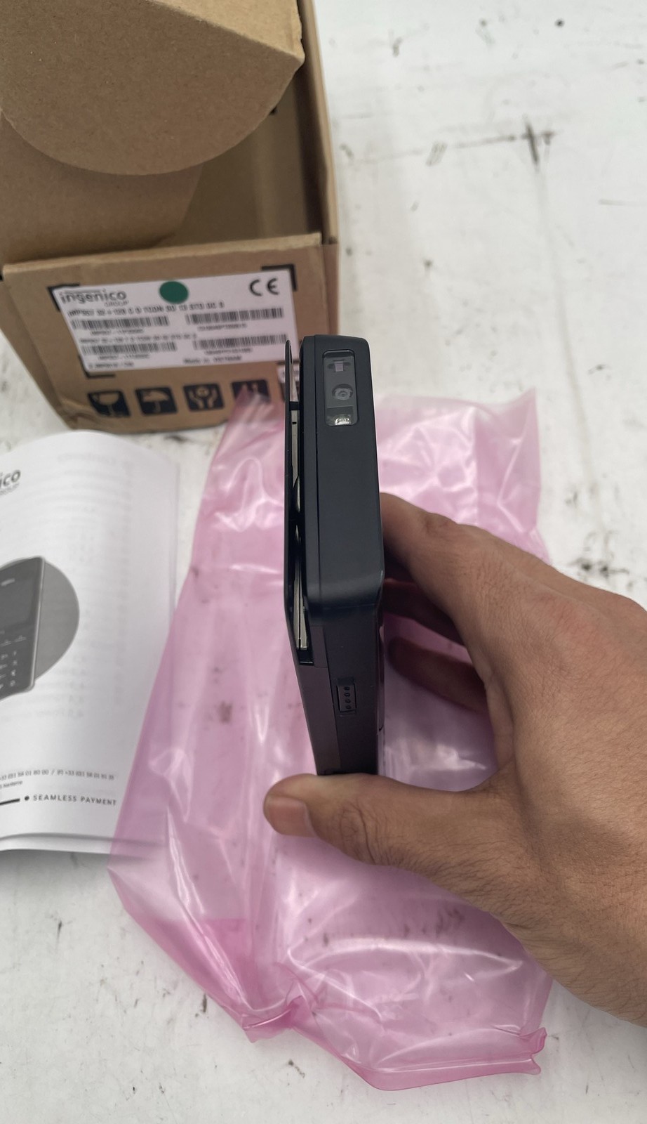 Ingenico iSMP4 IMP657 Mobile Payment POS Terminal USB Laser Scanner