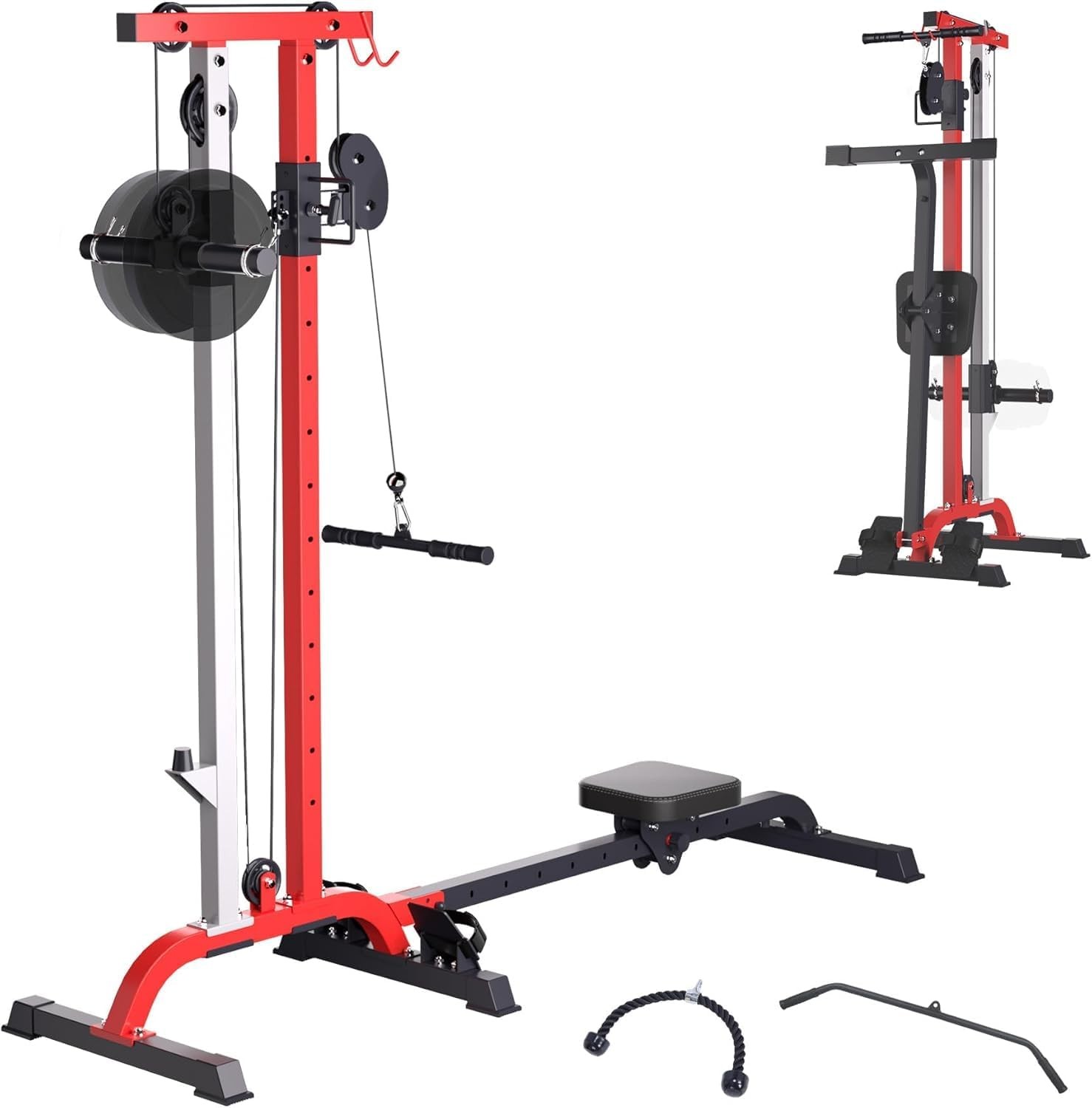 2in1 Rowing & Cable Machine ,LAT Pull Down & Low Row Cable Machine for Home Gym