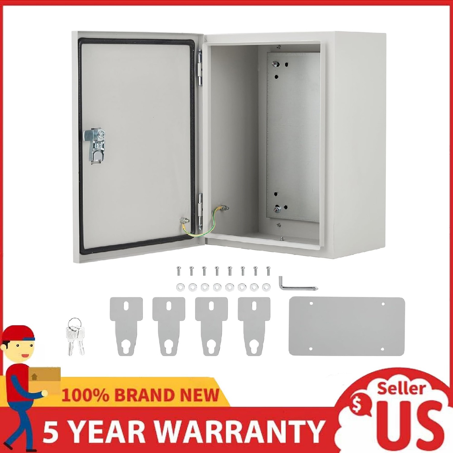 12" 16" 20" 24" Outdoor Waterproof Electrical Box Enclosure Junction Box IP67