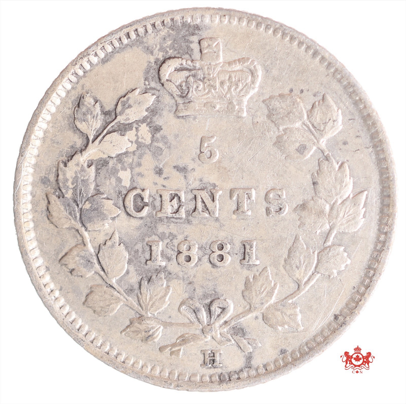 1881H Canada 5 Cents - EF - Lot#12997