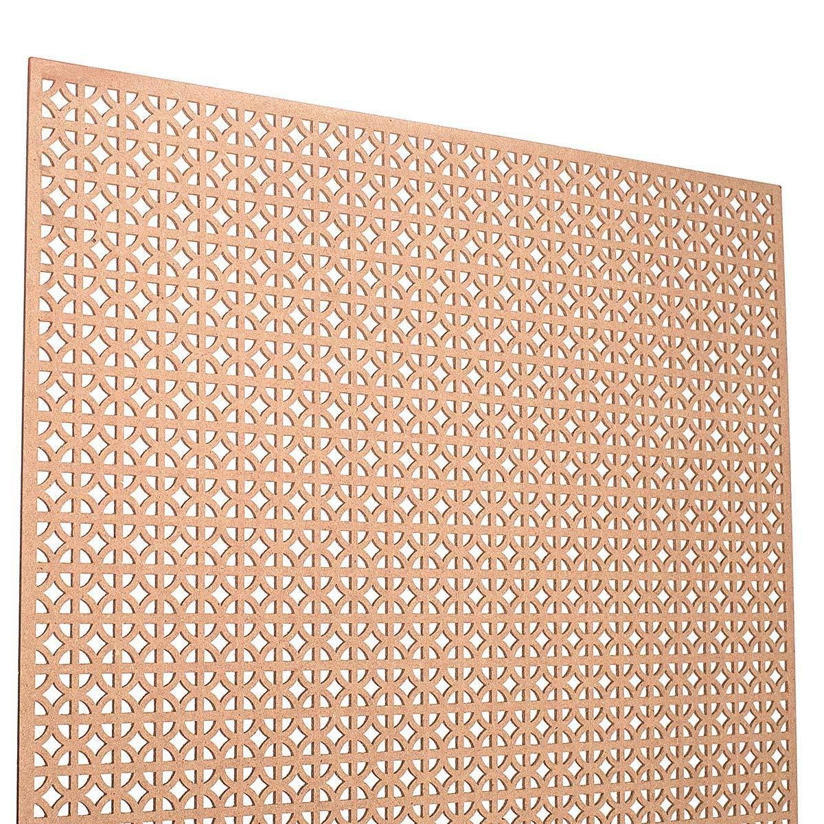 Outwater 6' x 2' Unfinished Decorative MDF Cabinet Panel Insert 49% Open