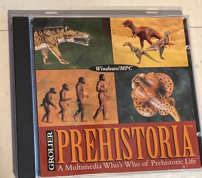Windows/MPC Grolier’s Prehistoria: A Who’s Who Of Prehistoric LIfe-Dinosaurs. MK