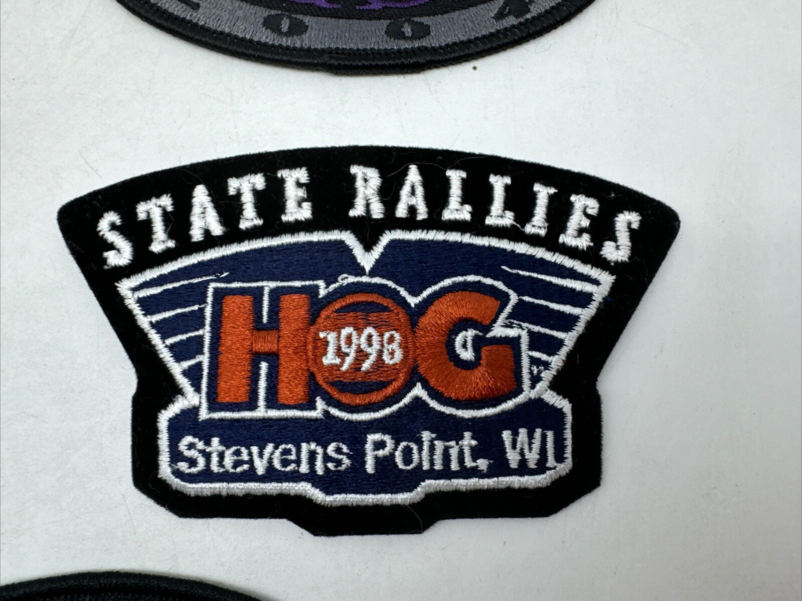 Harley Davidson Owners Lot of 7 Embroidered Patches Wisconsin Rallies HOG #P3