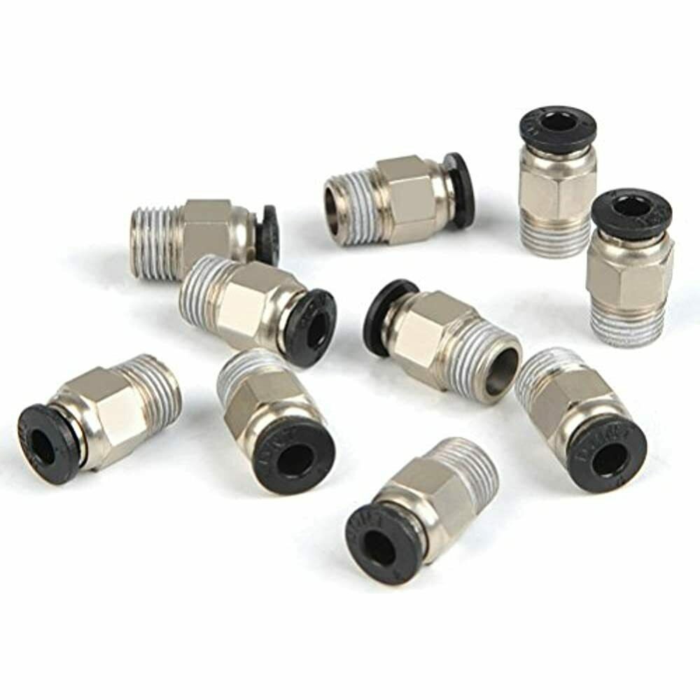 Push Straight Pneumatic Connector Stainless Steel Thread External Fitting
