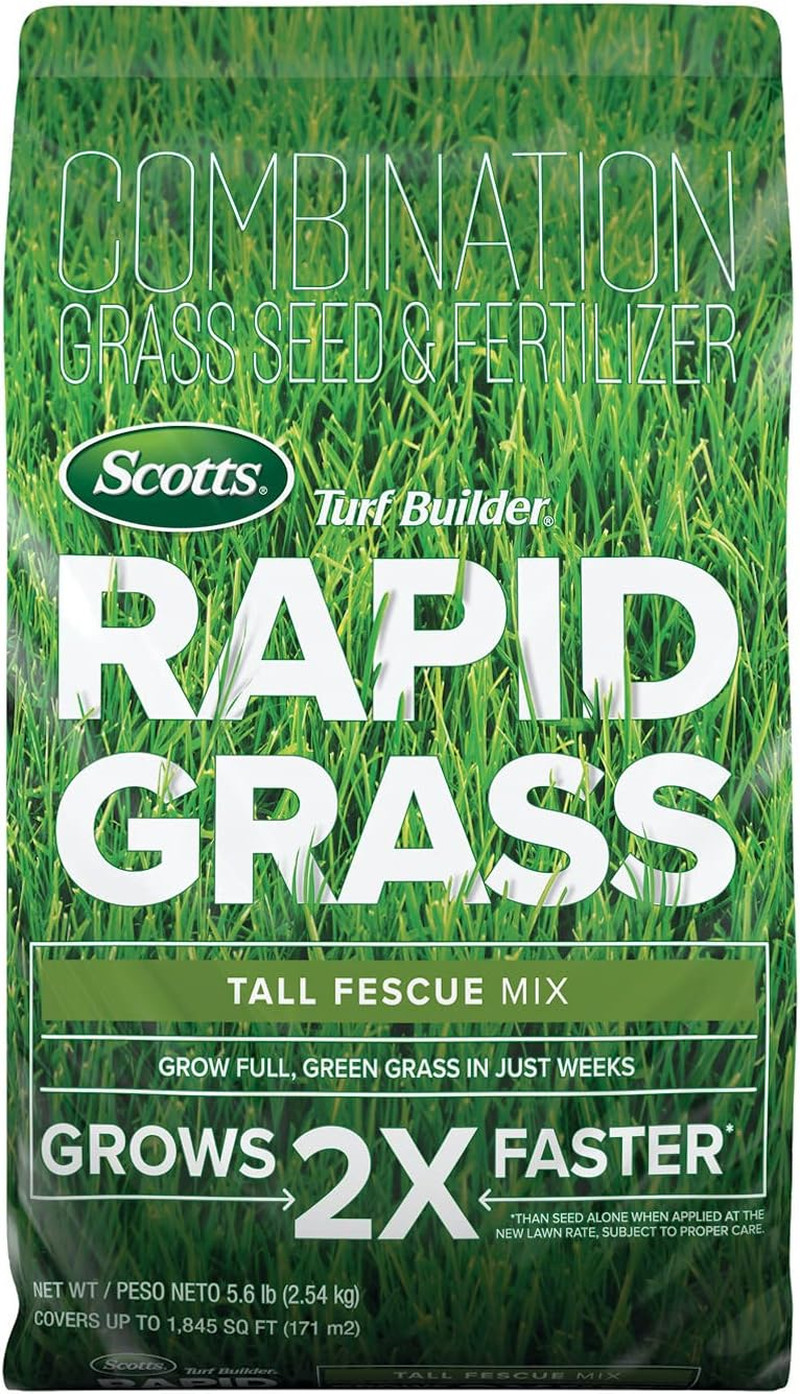 Scotts Turf Builder Rapid Grass Tall Fescue Mix, Combination Grass Seed and Fert