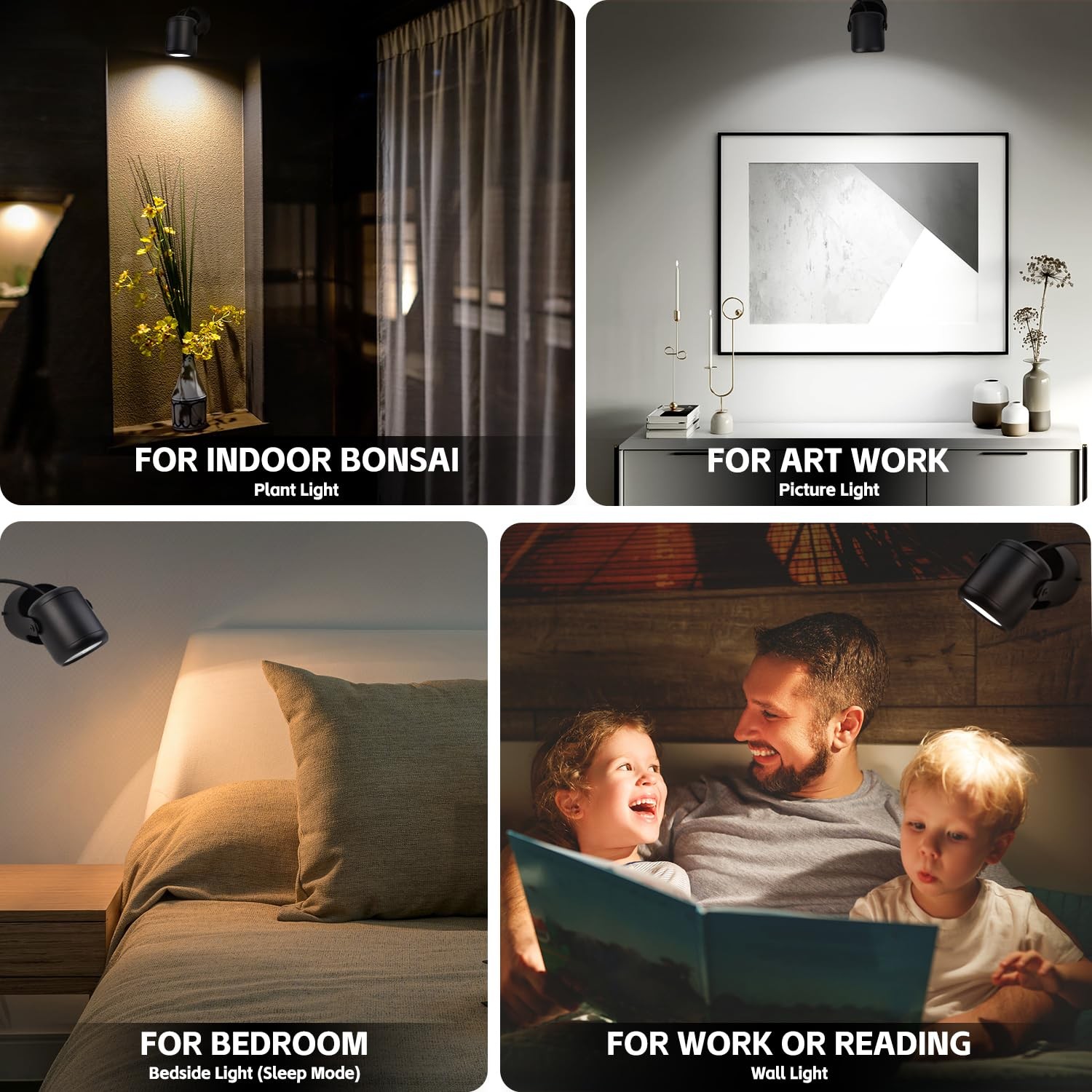 LED Uplighting Indoor with Timer and Remote, Stepless Adjustable Color Temper...
