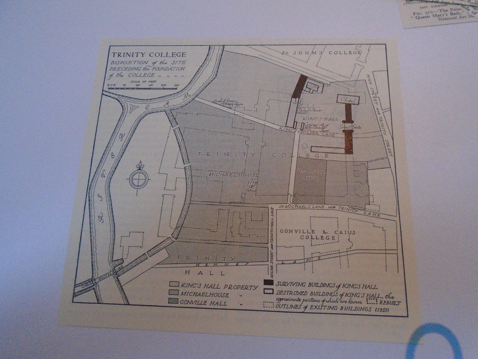 ABSTRACT TRIMMED cambridge  TRINITY COLLEGE     ILLUSTRATION 16/14     cm