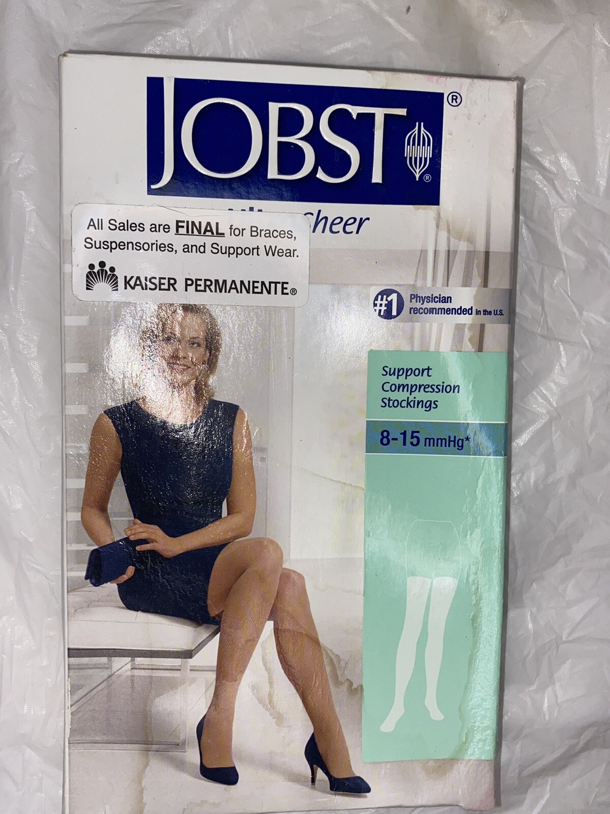Jobst UltraSheer Womens Compression Knee High CT Stockings 8-15 mmhg Silky Beige