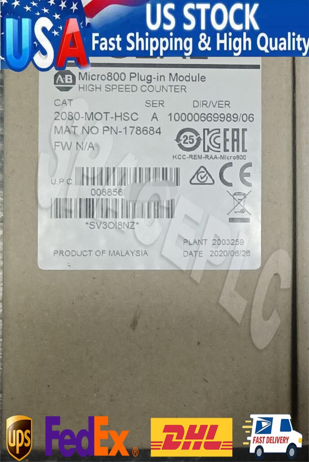ALLEN-BRADLEY 2080-MOT-HSC MICRO800 PLUG-IN MODULE NEW IN BOX FAST SHIP
