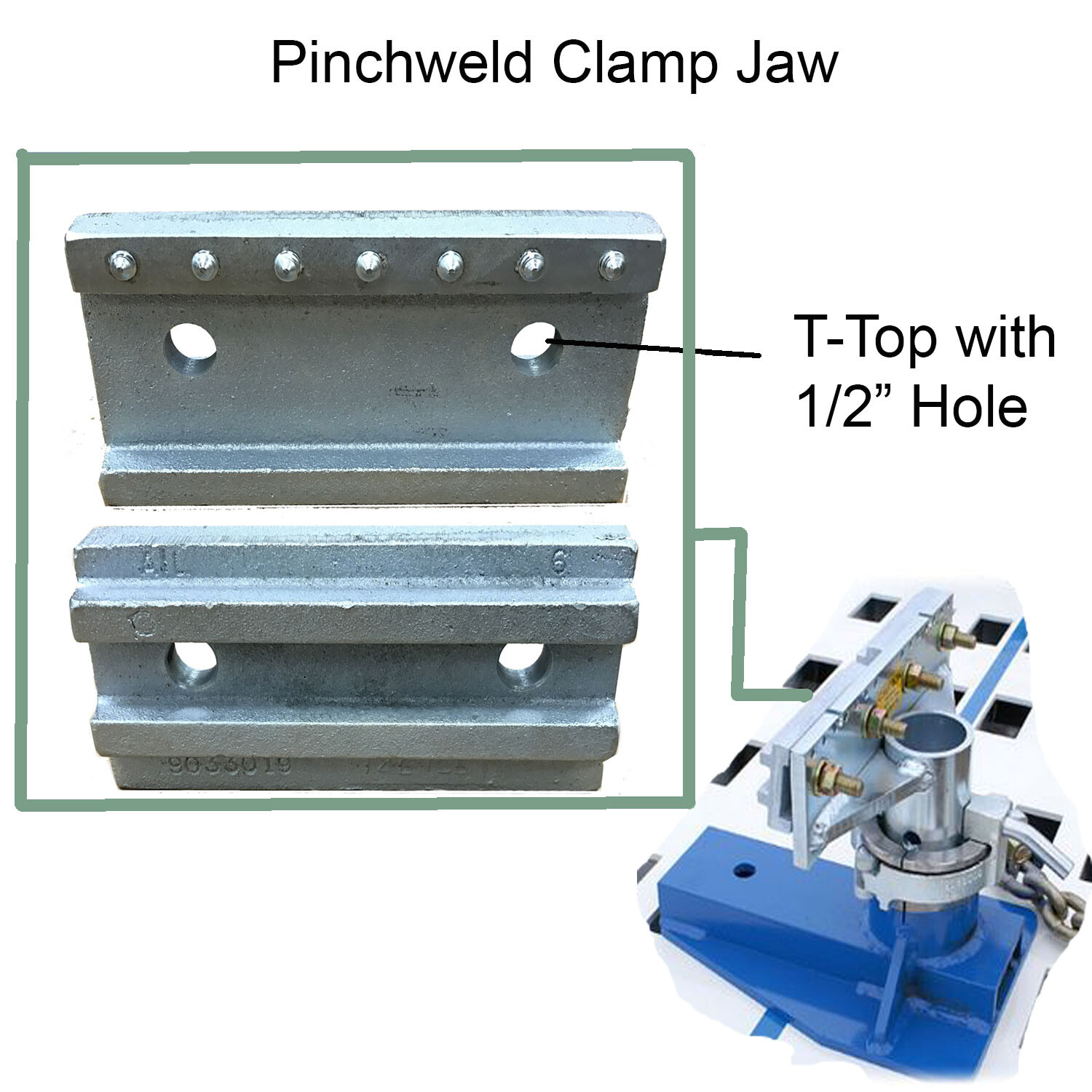 Replacement Chief Pinchweld Clamp Jaw - 1/2 holes - 498102