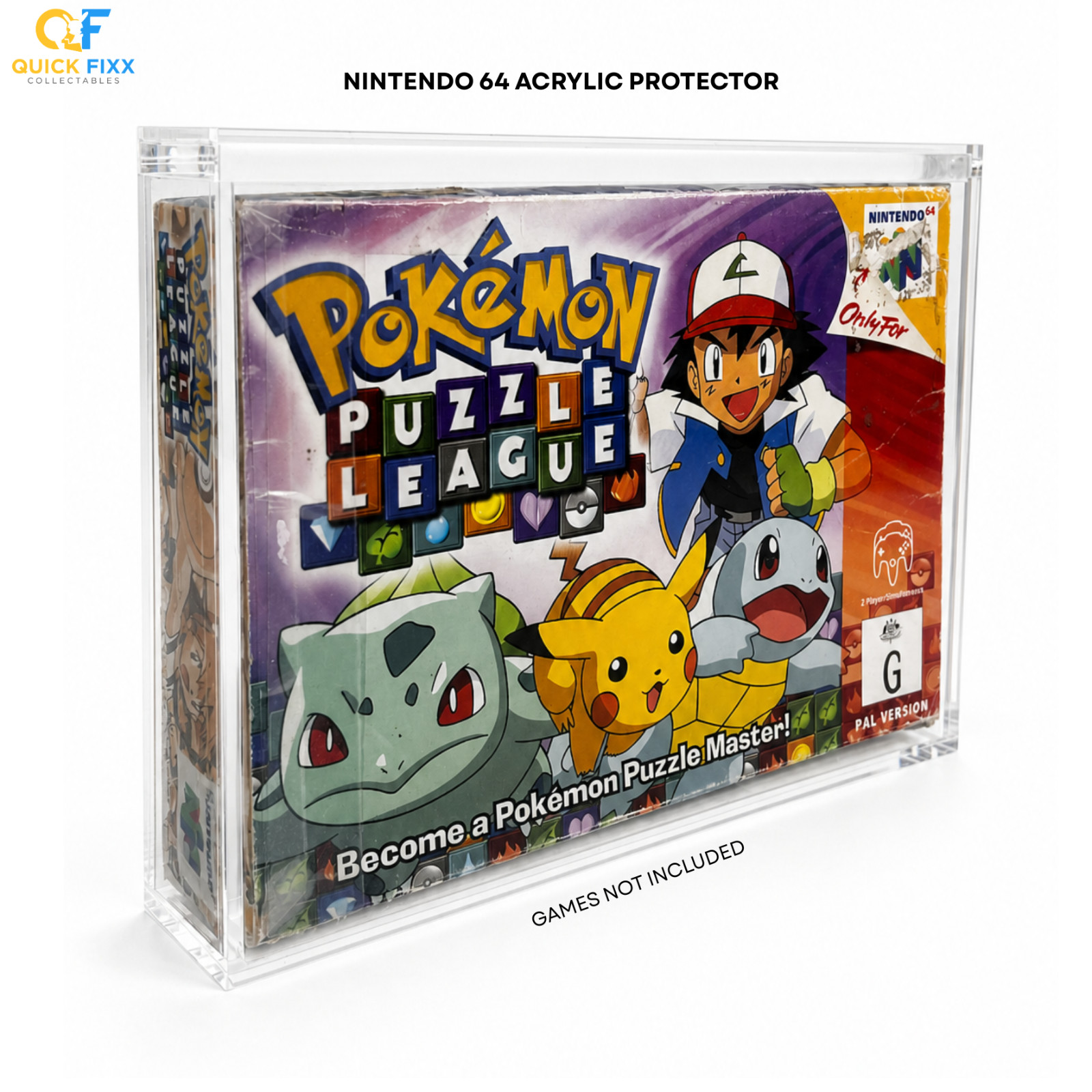 Acrylic Magnetic Game Case Protector For Nintendo 64 N64 92% UV Resistant Box