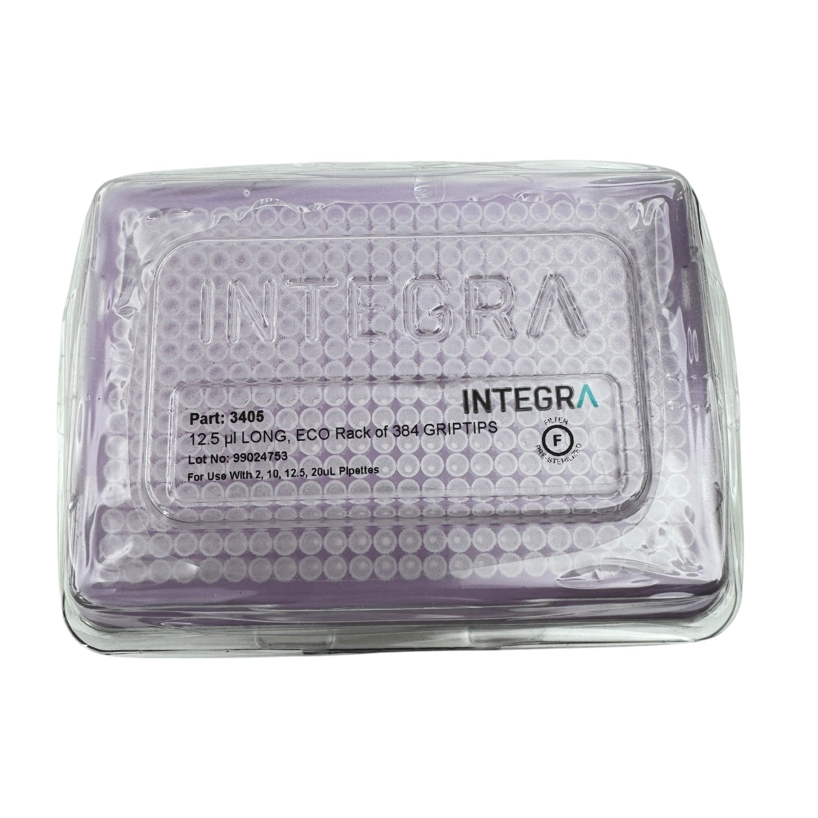 INTEGRA 3405 12.5µL LONG ECO 384 GripTips Pipette Tips Rack 5 Pack