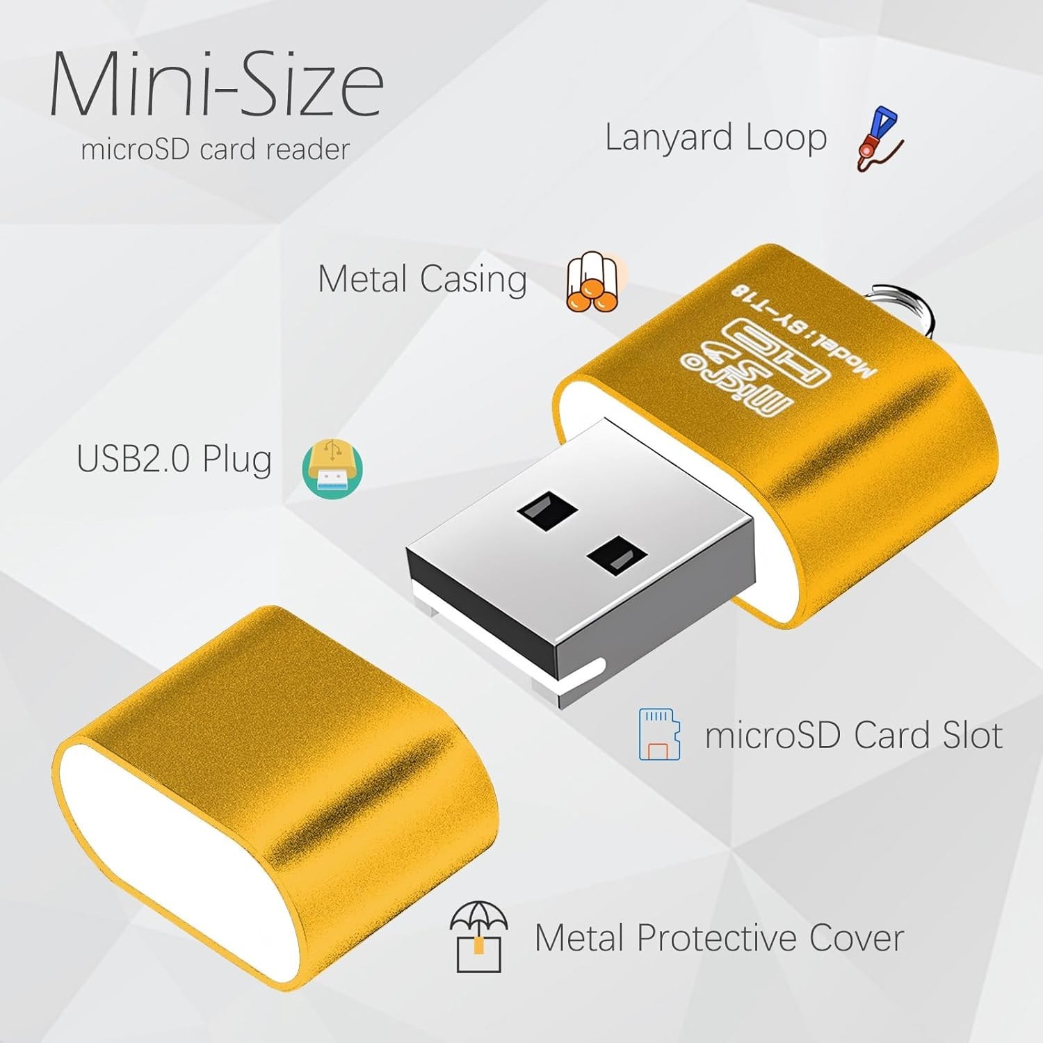 [3 Pack] Micro SD Card Reader for Android,Micro SD Card to USB Adapter, TF Card