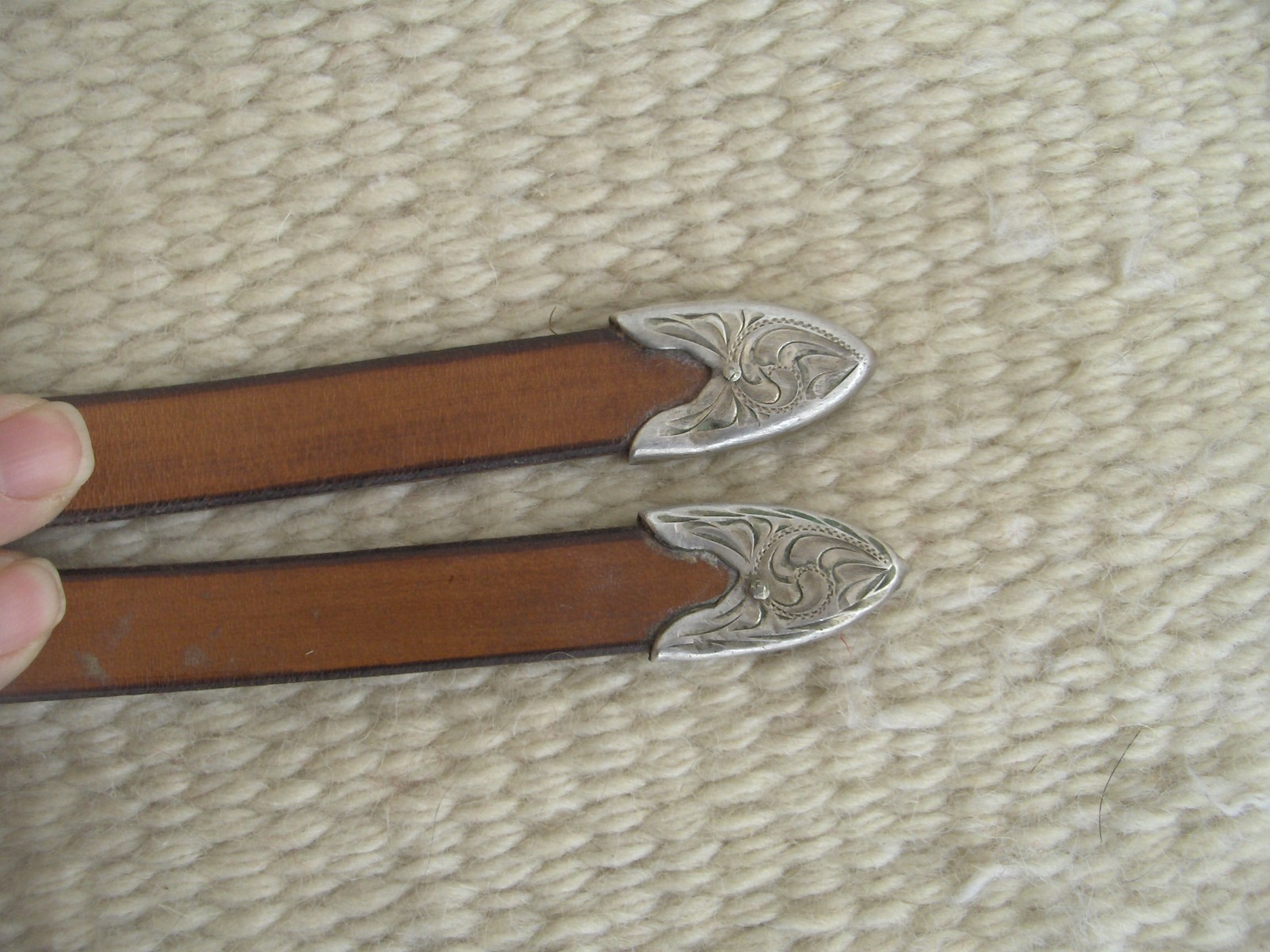 WESTERN SPLIT REINS with SILVER BUCKLES for HEADSTALL/BRIDLE