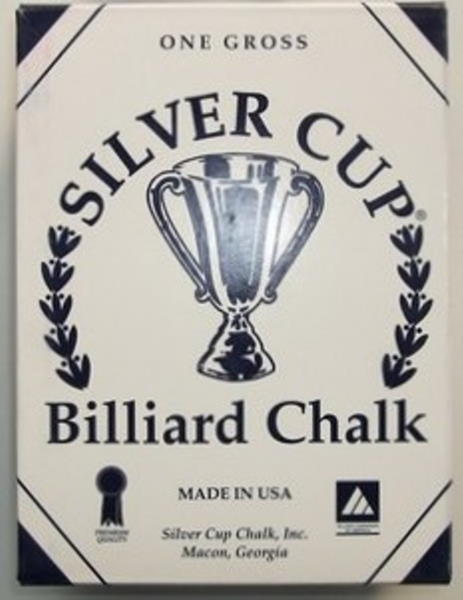 Silver Cup Billiard Chalk - One Dozen/Box of 12- Pool Cue Tip Chalk - 22 Choices