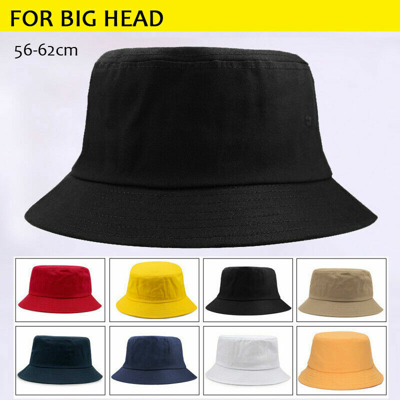 M-XL Large Men Women Bucket Hat Cap Fisherman Hat Casual Outdoor Sunproof Cap