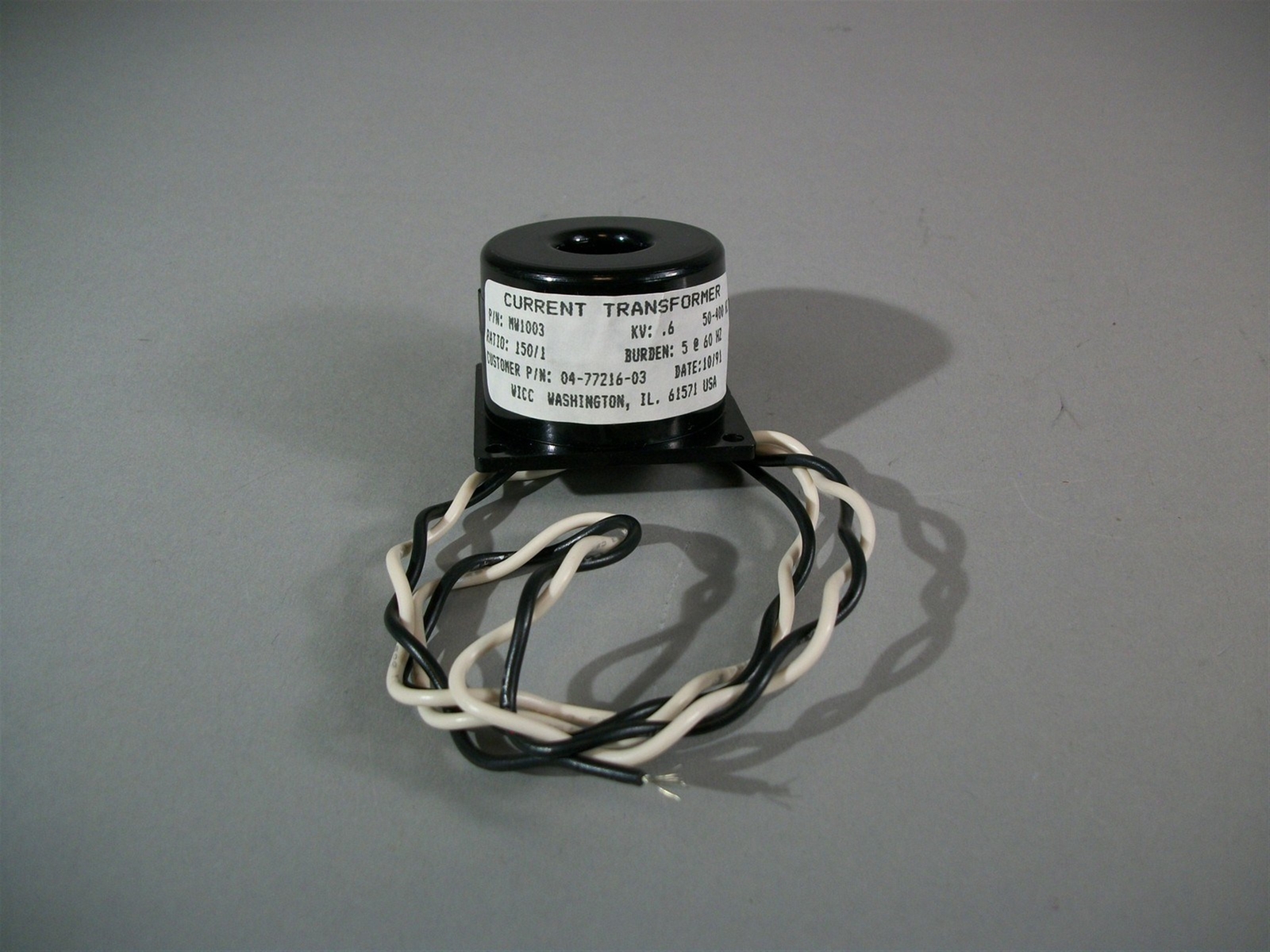 Lot of 2 WICC MW1003 Current Transformer 50-400 Hz - New