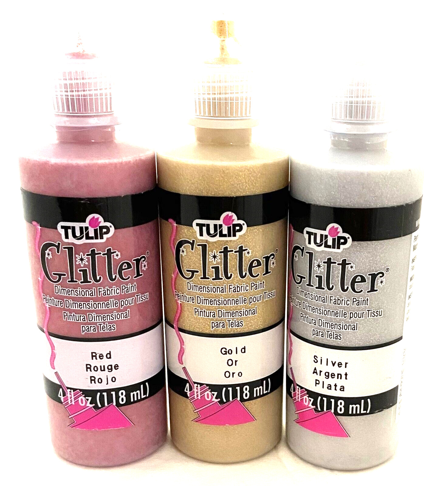 Tulip Dimensional Paint Kits 42186 Dfpt Multi 4 Oz. Each (Red/Gold/Silver)