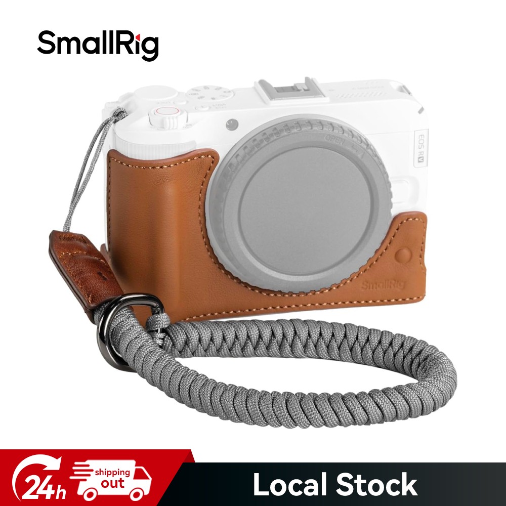 SmallRig  Leather Half Case +Wrist Strap Kit for Canon R50 V Camera