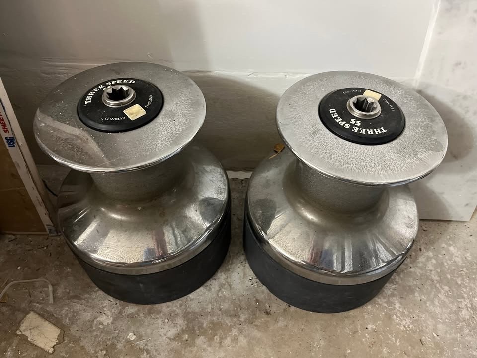 Pair of Classic Lewmar 55 Three-Speed Winches