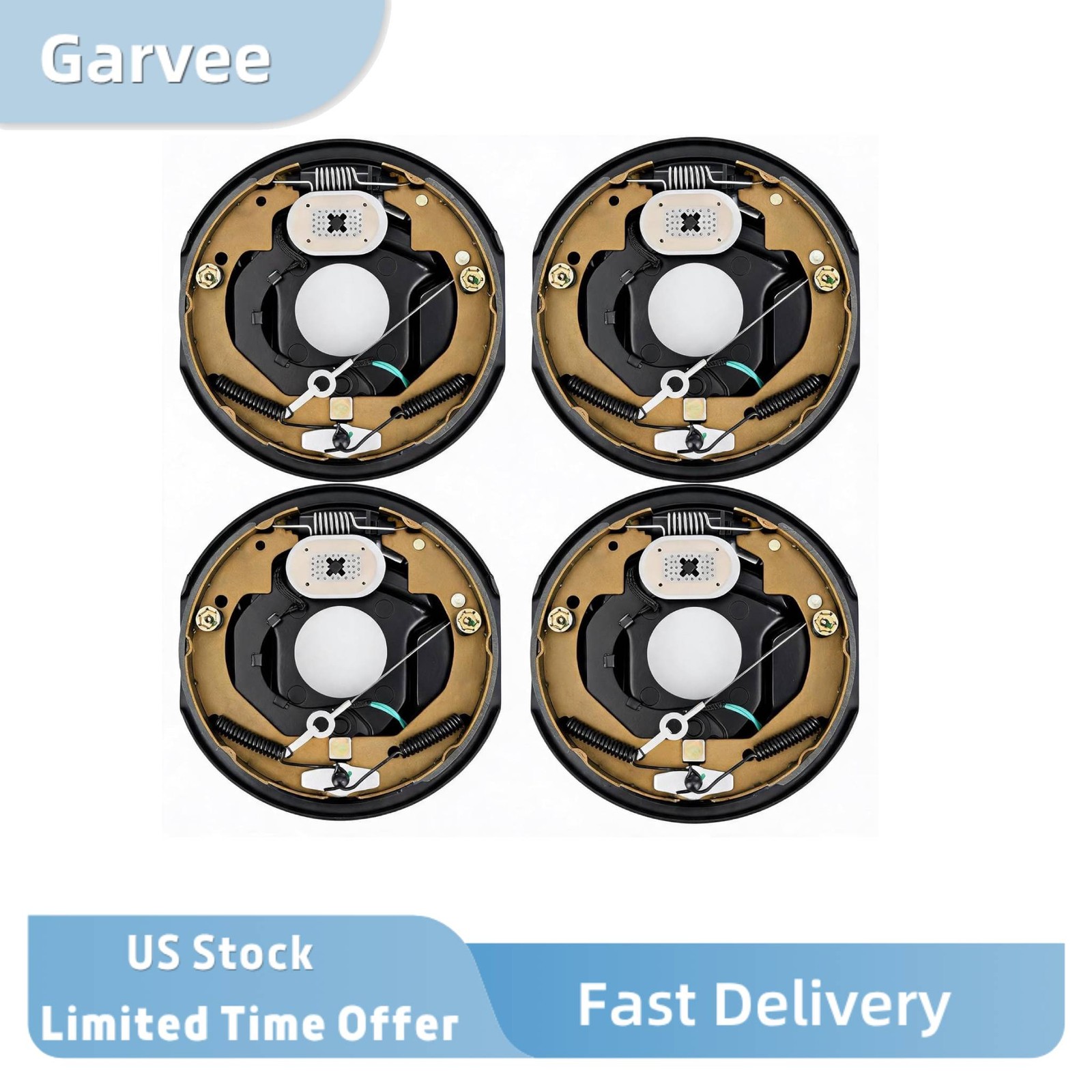 Electric Trailer Brake Assembly, 10" x 2-1/4 Self-Adjusting Electric Brakes Kit