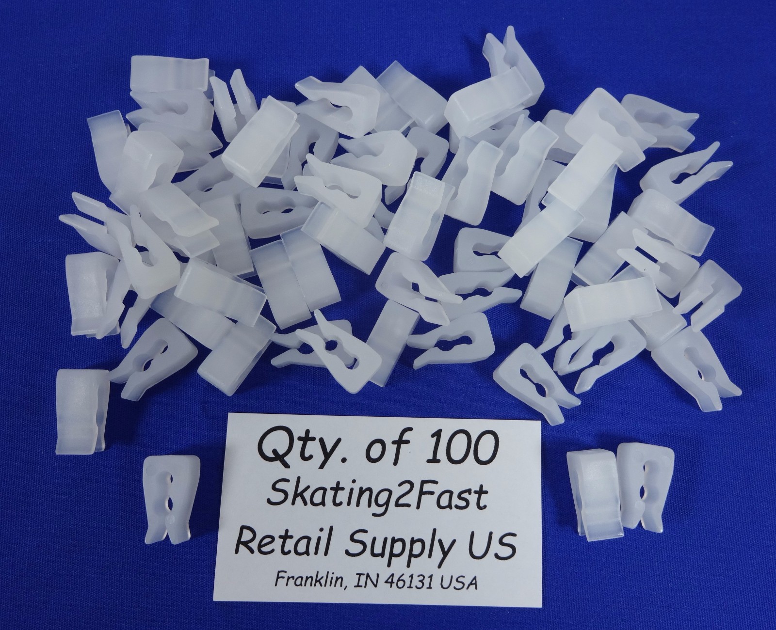 Molded Inventory Control Clips Clear Fits .149 inches to .250 Wire Grid Peg Hook