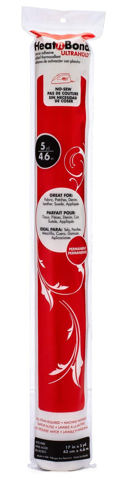 UltraHold Iron-On Adhesive Value Pack, 17 Inches x 5 Yards, White