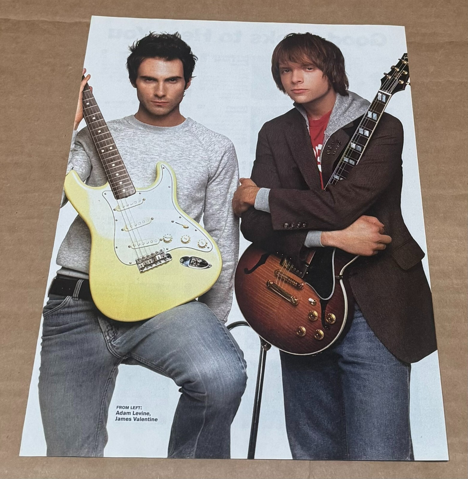 Adam Levine & James Valentine of Maroon 5 - Music Print Ad Photo - 2004