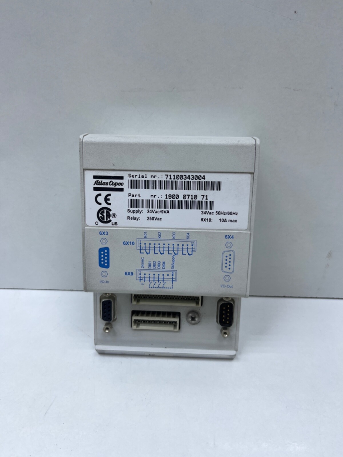 Atlas Copco 1900 0710 71 Controller Module 1900071071 Supply 24VAC/DC 9W 24vac