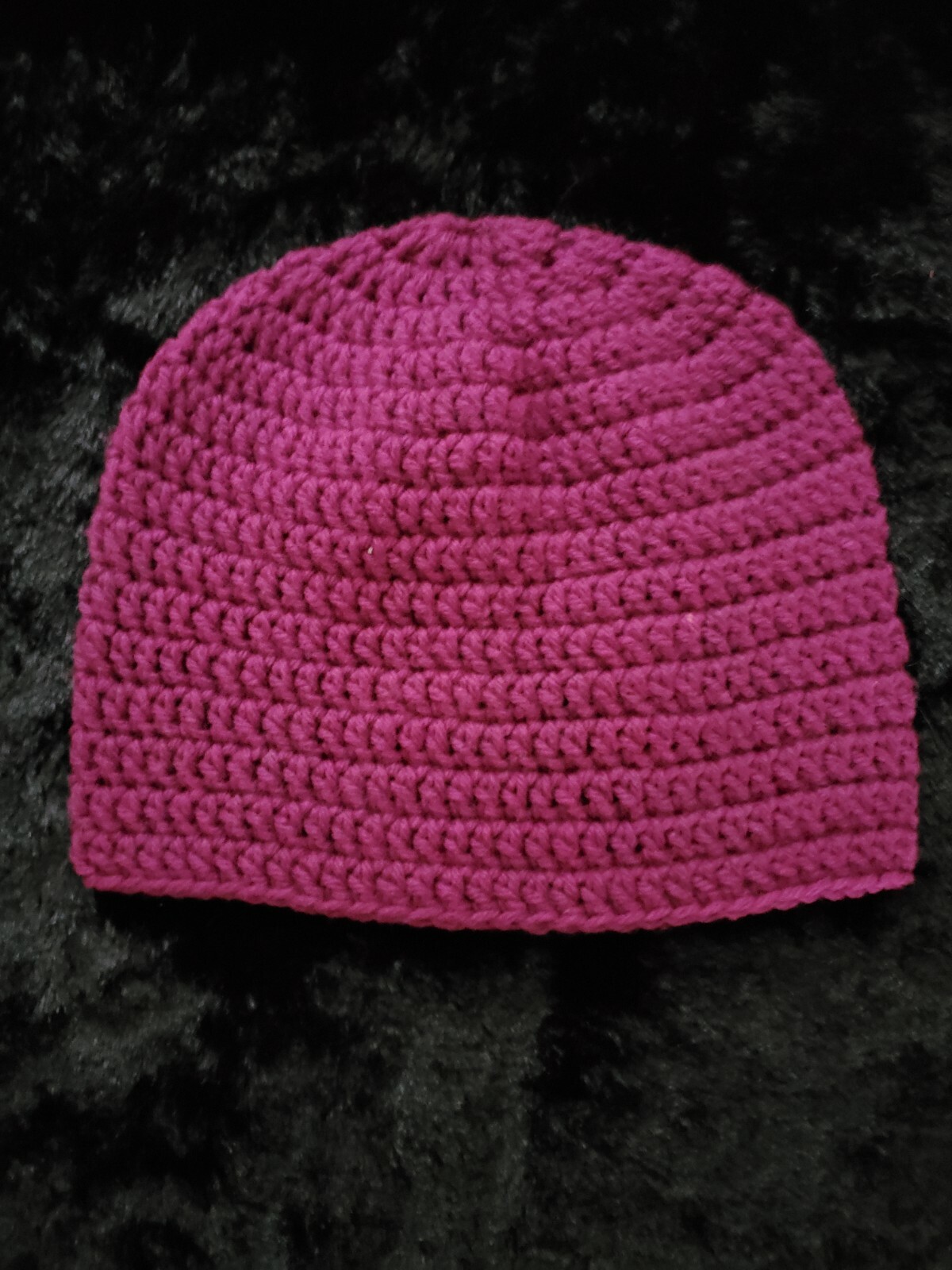 Adult Unisex Handmade Crochet Hat Beanie Wine Color