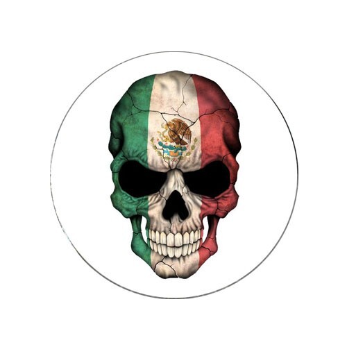 Mexico Flag Mexican Skull Golf Ball Marker + HAT CLIP US Flag