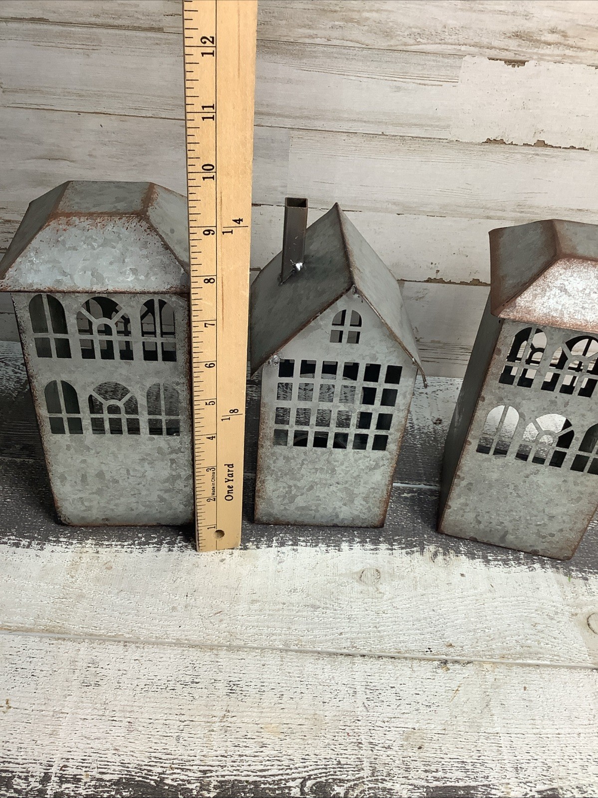 Galvanized Farmhouse Style Candle Holder Houses