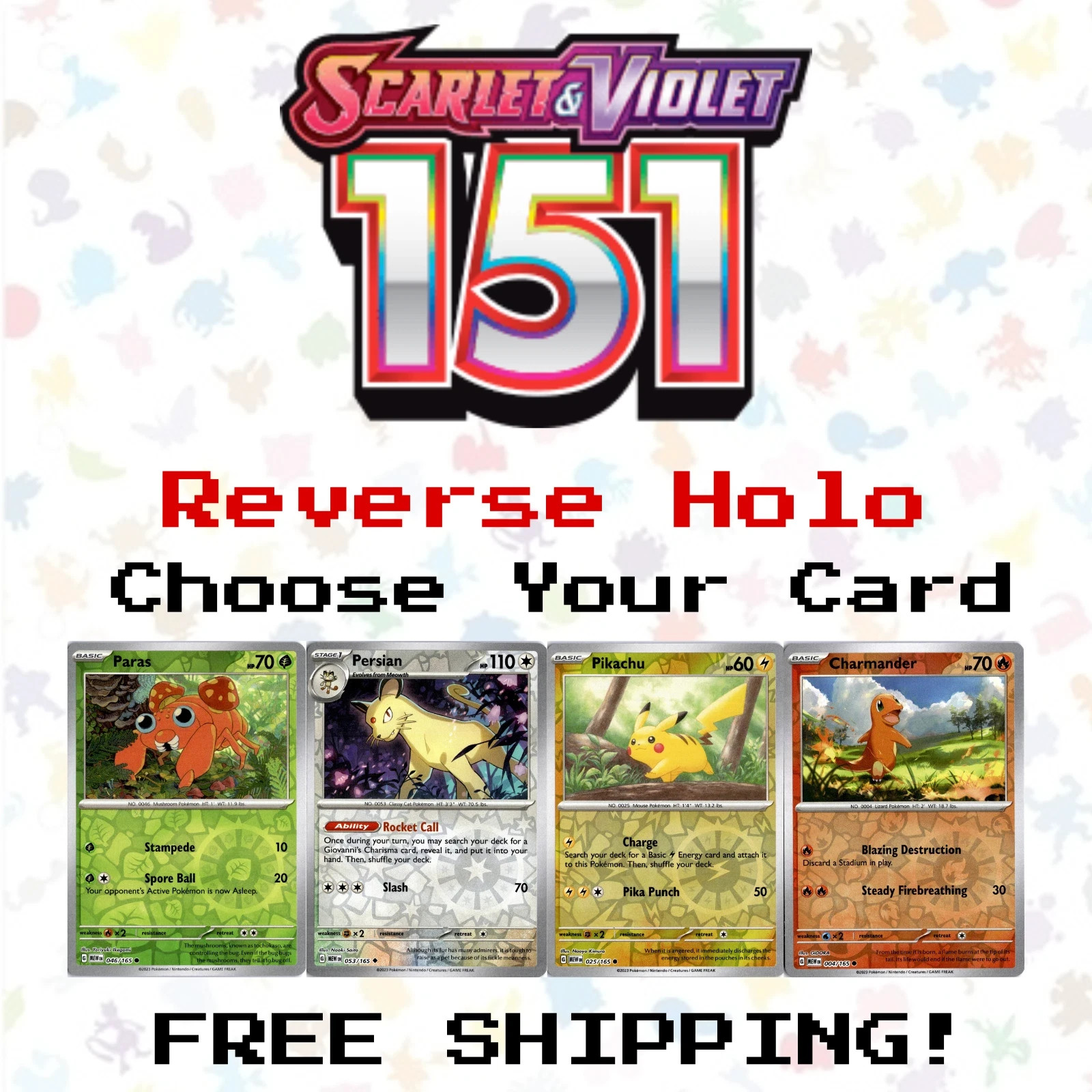 Pokémon Scarlet & Violet 151 - Pick Your Card - Reverse Holo/Holo TCG