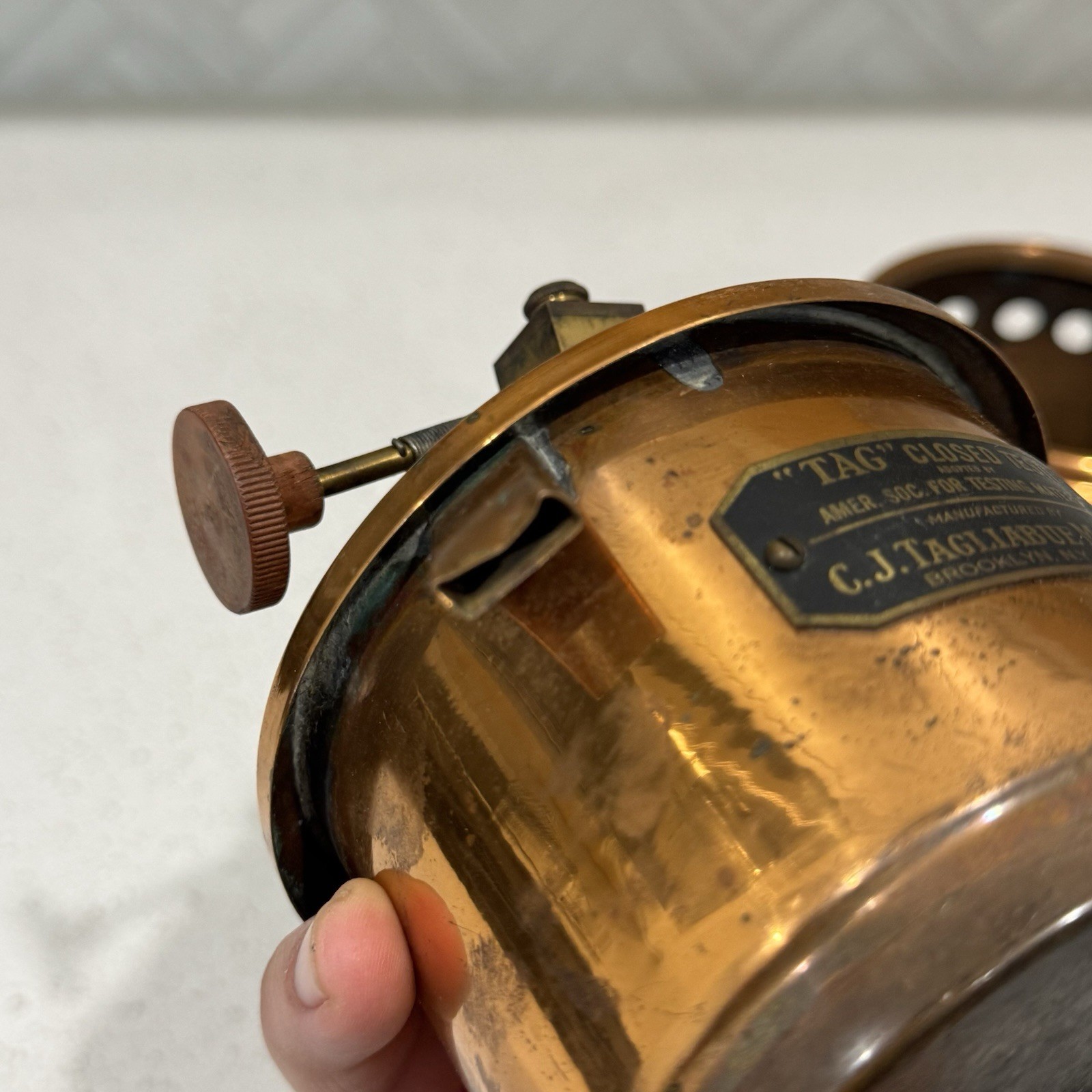 Antique CJ Tagliabue Mfg Co Copper Closed Flash Point Petroleum Tester UNTESTED