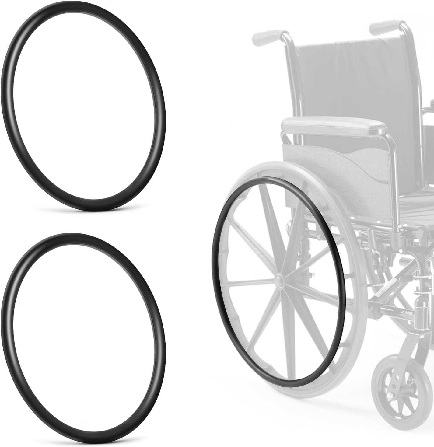1 Pair Wheelchair Push Rim Covers for Invacare Wheelchair Accessories, Rear Whee