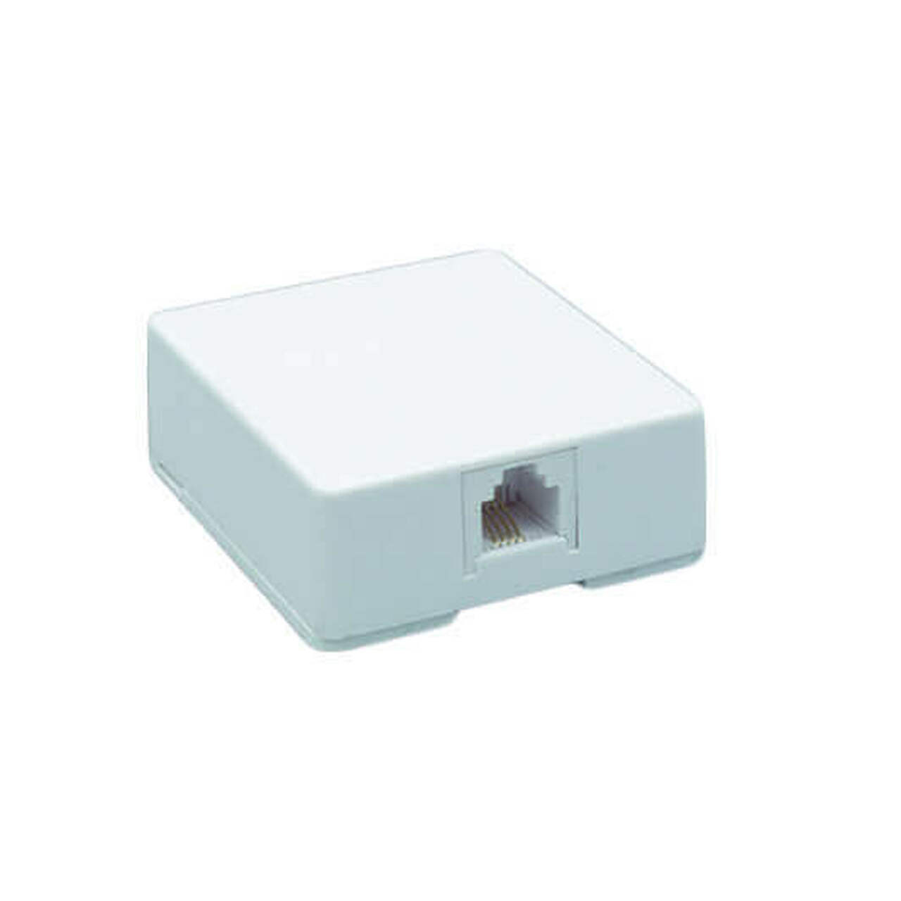 DataComm 22-0212 Modular Telephone Surface Jack White RJ11 Phone Block