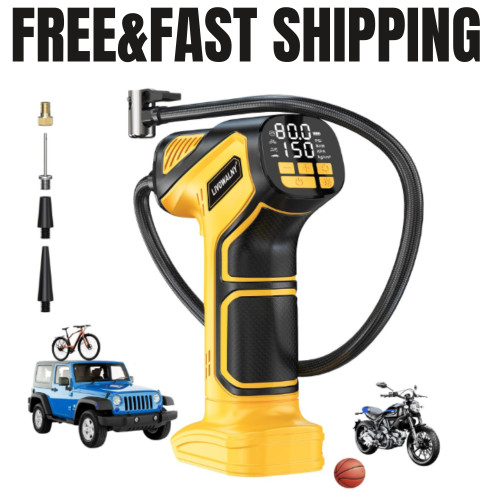 150PSI Cordless Tire Inflator Air Pump for DeWalt 20V Max Battery - Tool Only