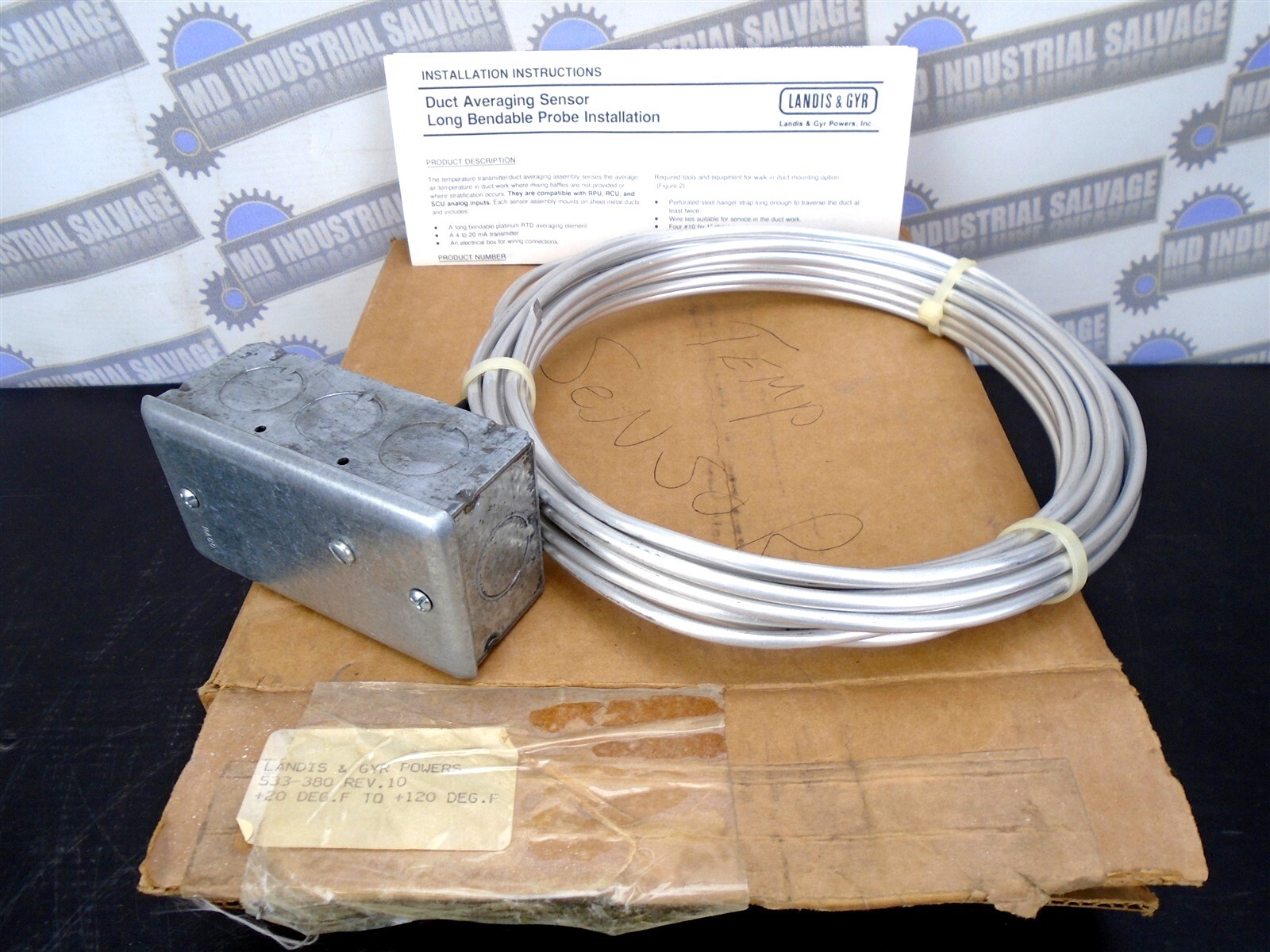 POWERS Landis & Gyr - 533-380-24 - DUCT AVERAGING SENSOR 20-120° - 24ft FLEXIBLE
