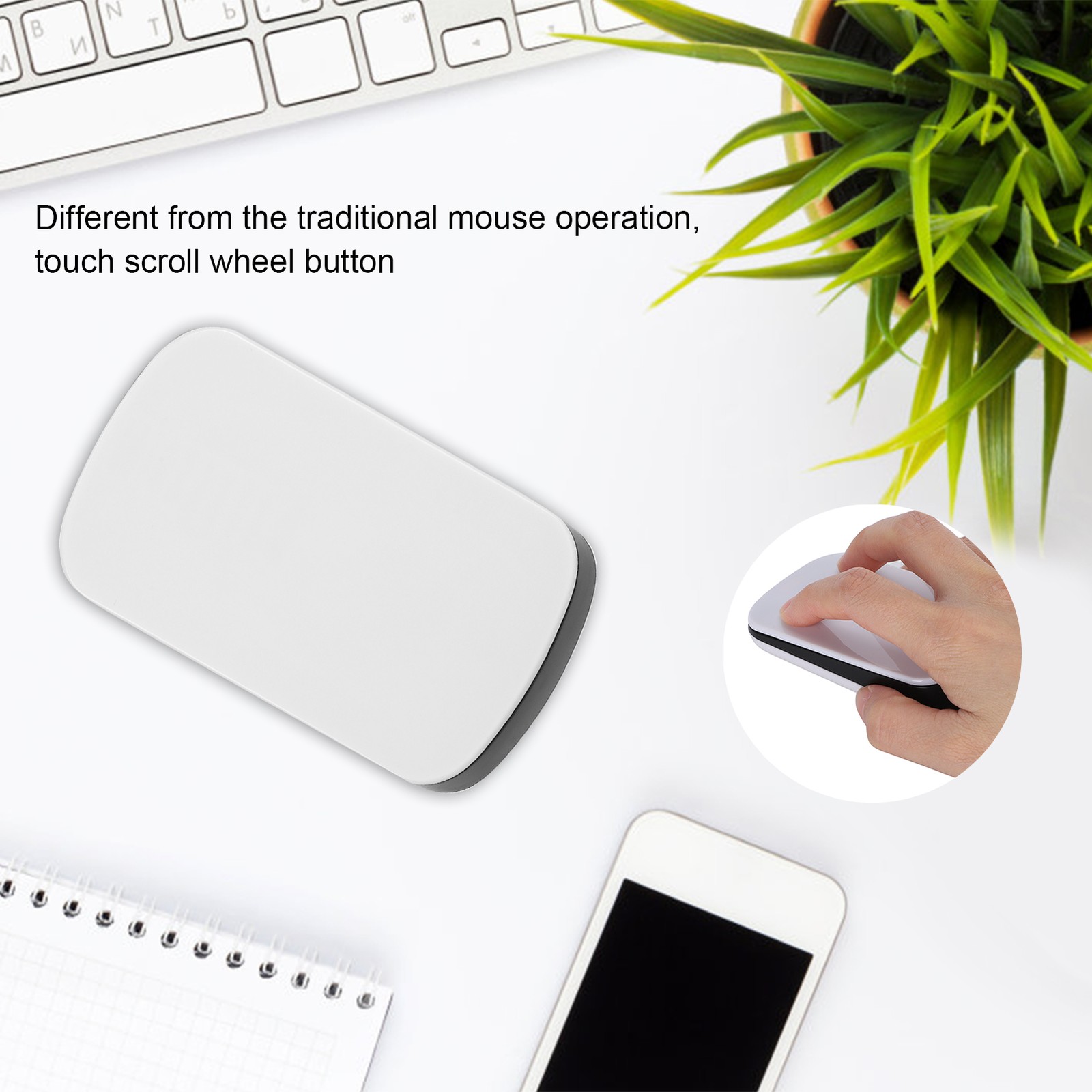 Wireless Mouse Touch Scroll Computer Peripheral Supplies 2.4Ghz Laptop Desktop