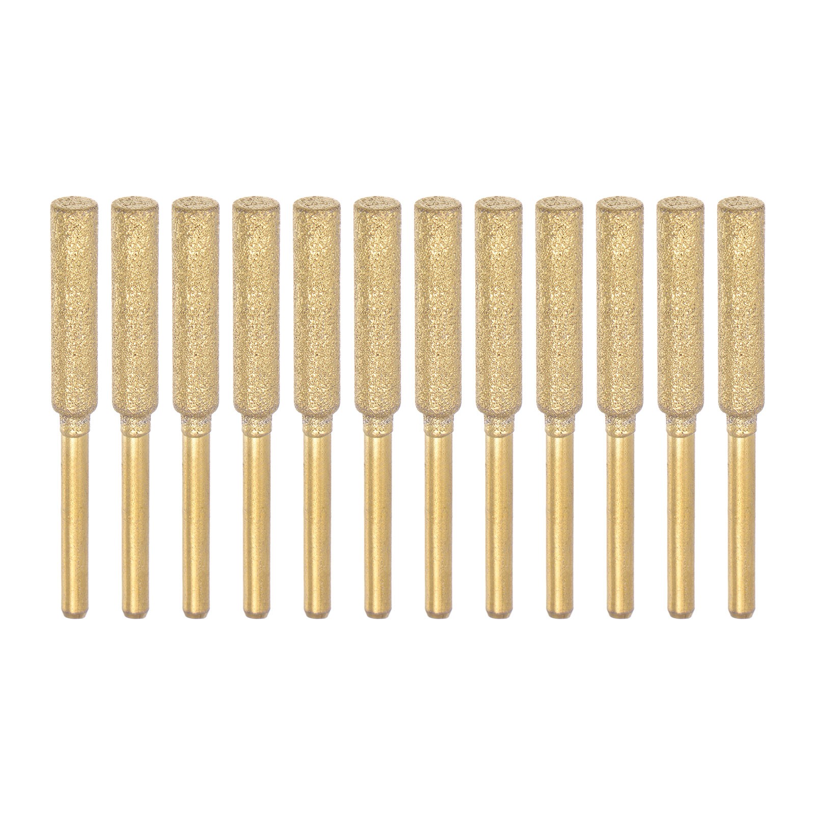 12pcs Diamond Coated Chainsaw Sharpener Bits 3/16" Chain Saw Grinder