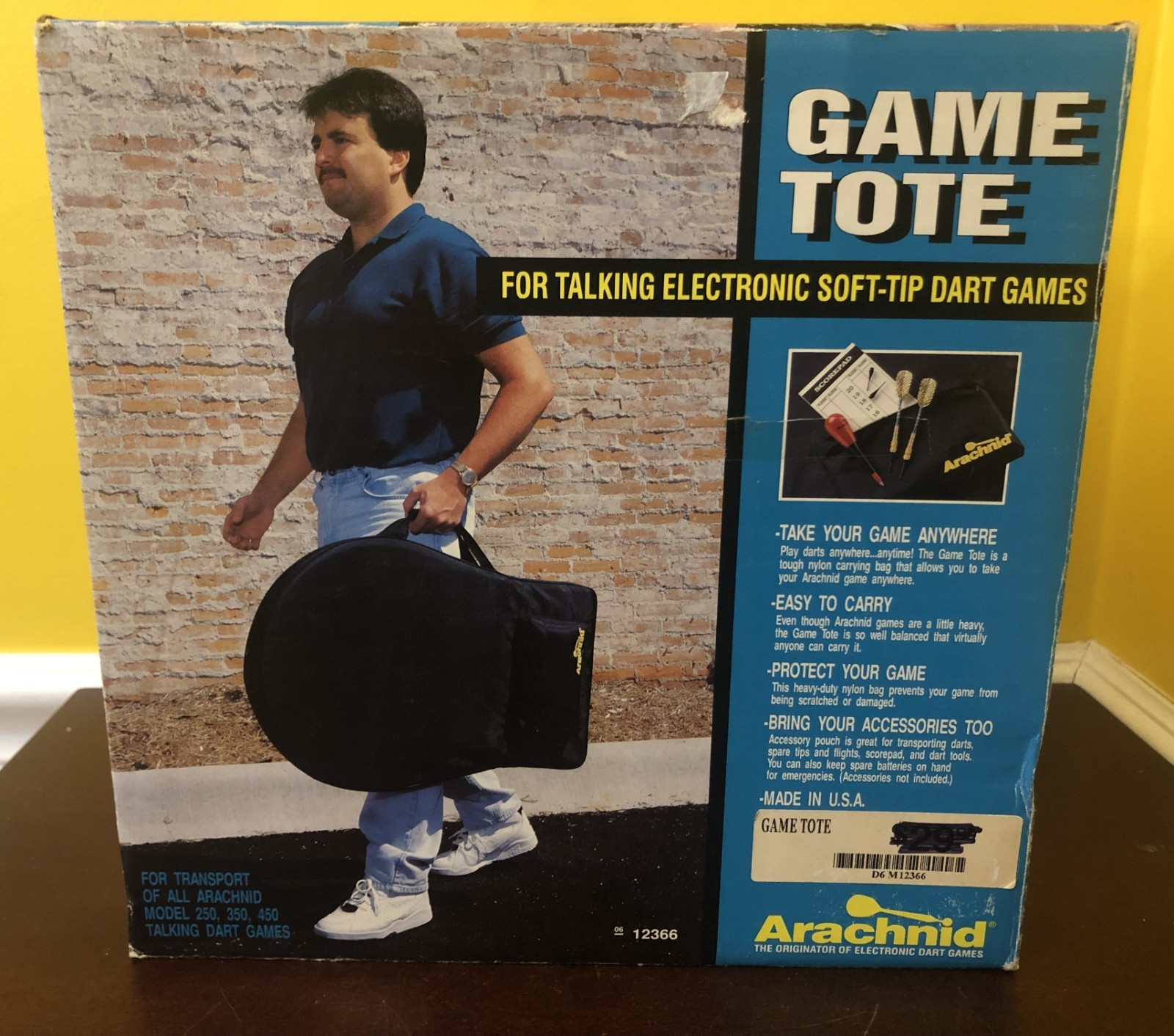 New Vintage Arachnid Game Tote Carrying Bag for Talking Electronic Dart Games