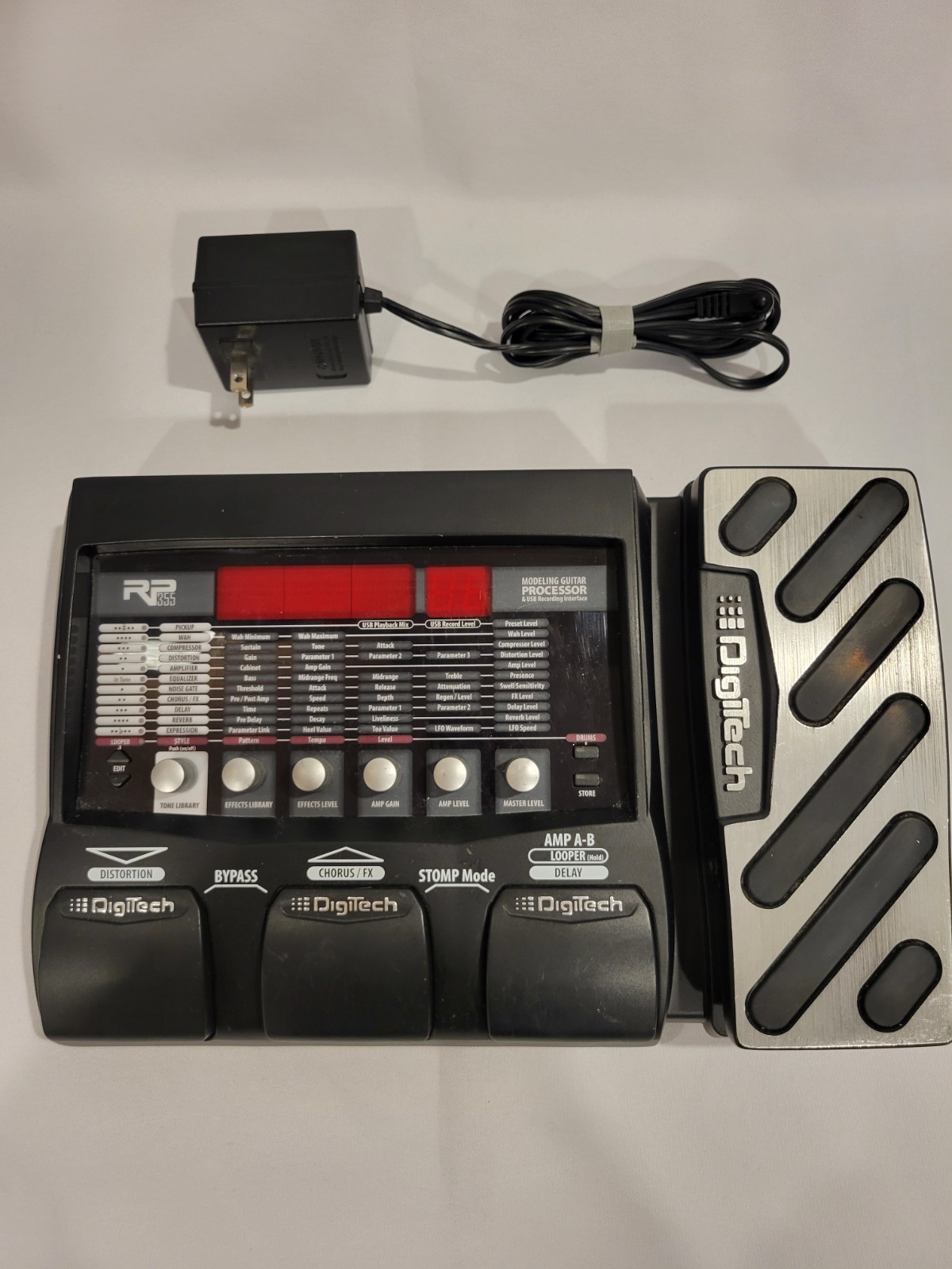 DigiTech Multi Effects Processor RP355 Guitar Effect Pedal With Power Adapter