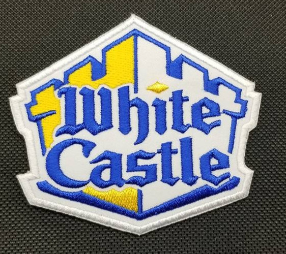 White Castle Patch 3x3.5" Embroidered Iron On Fast Food Restaurant Logo