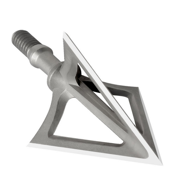 6Pcs Hunting Broadheads 100 Grain Stainless Steel Fixed Blade Arrow Bow Tips