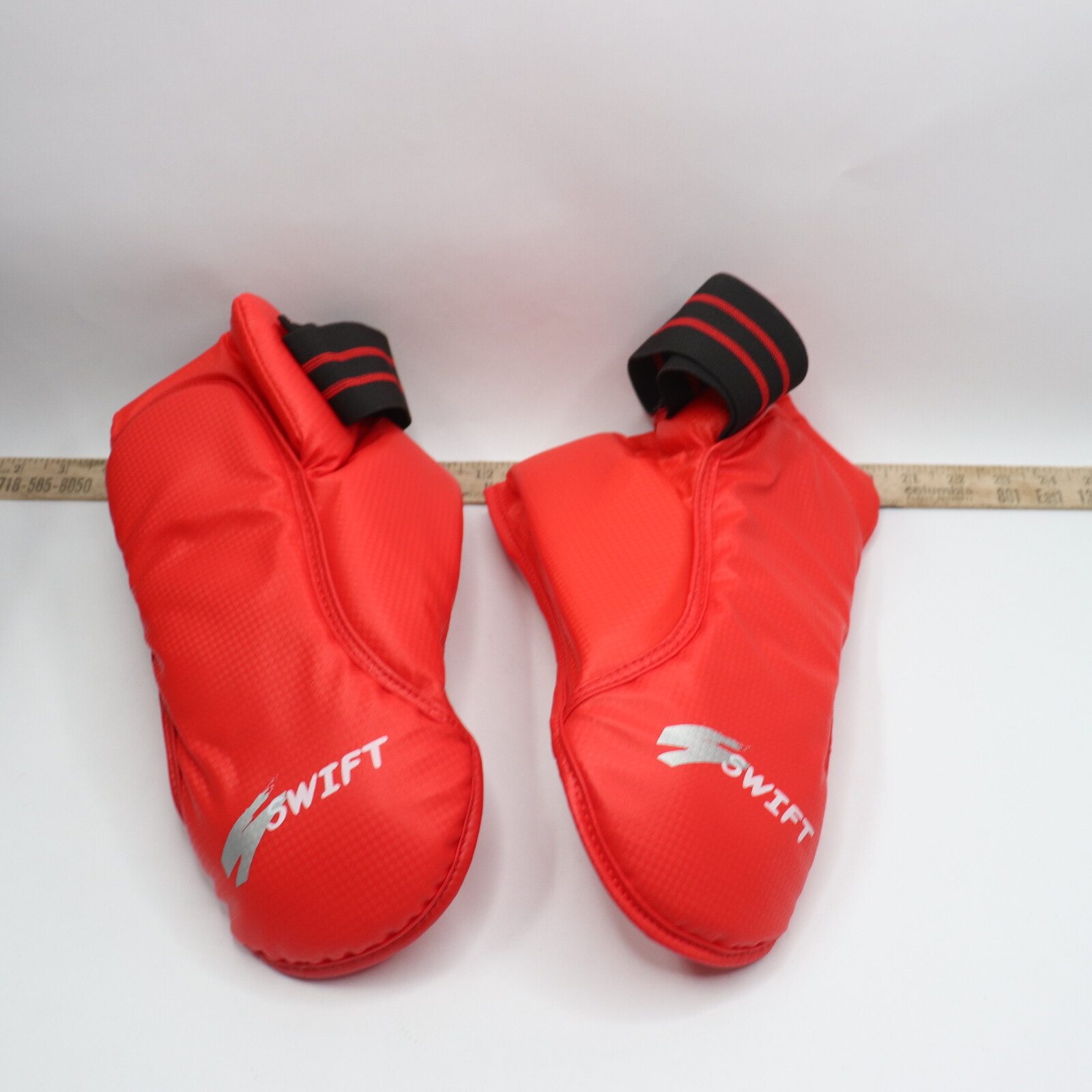 SWift Sparring Foot Gear Rubber/PU Red Large