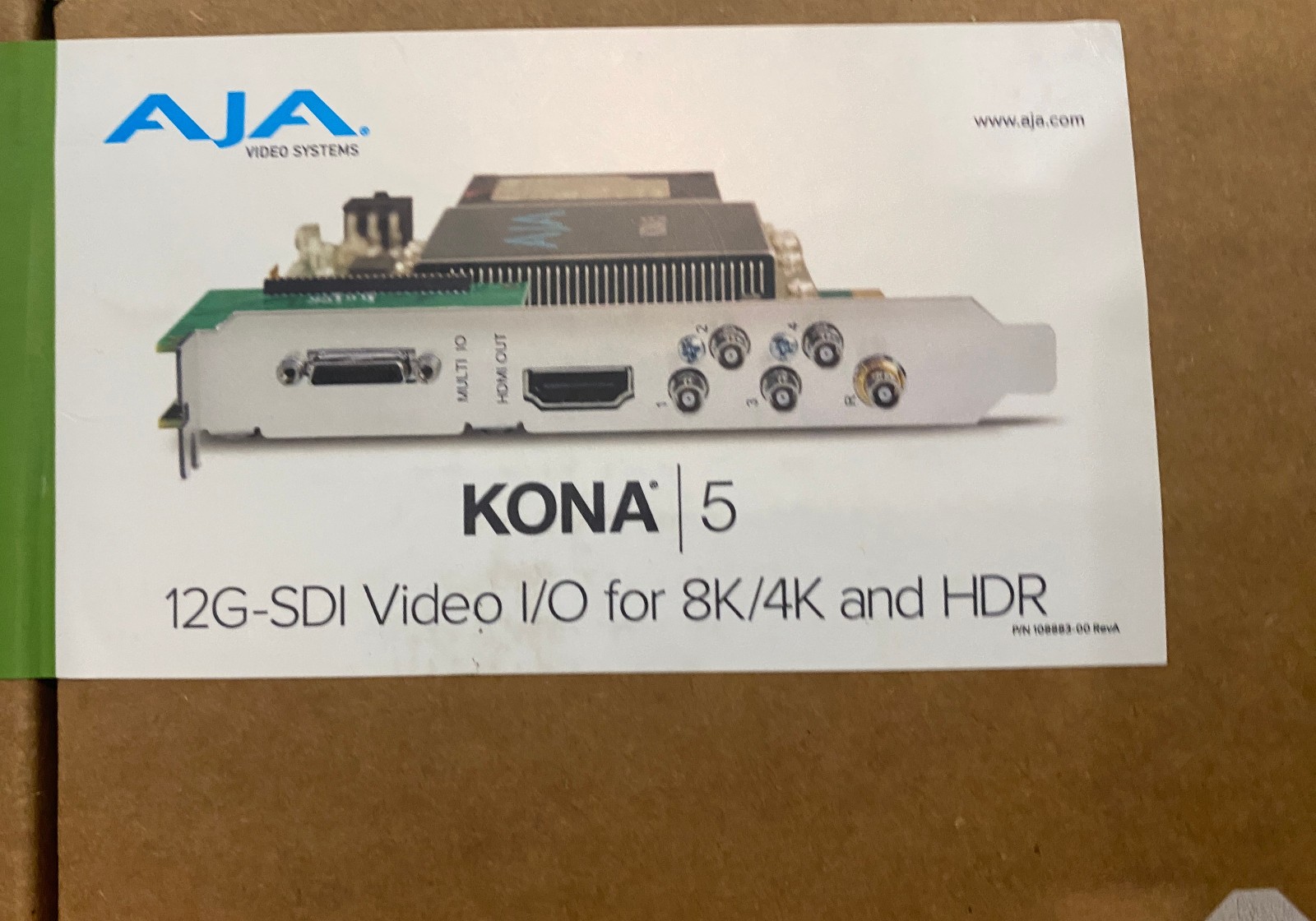 NEW SEALED BOX AJA KONA-5  PCIe Capture Card 12G-SDI Video I/O for 8k/4k and HDR