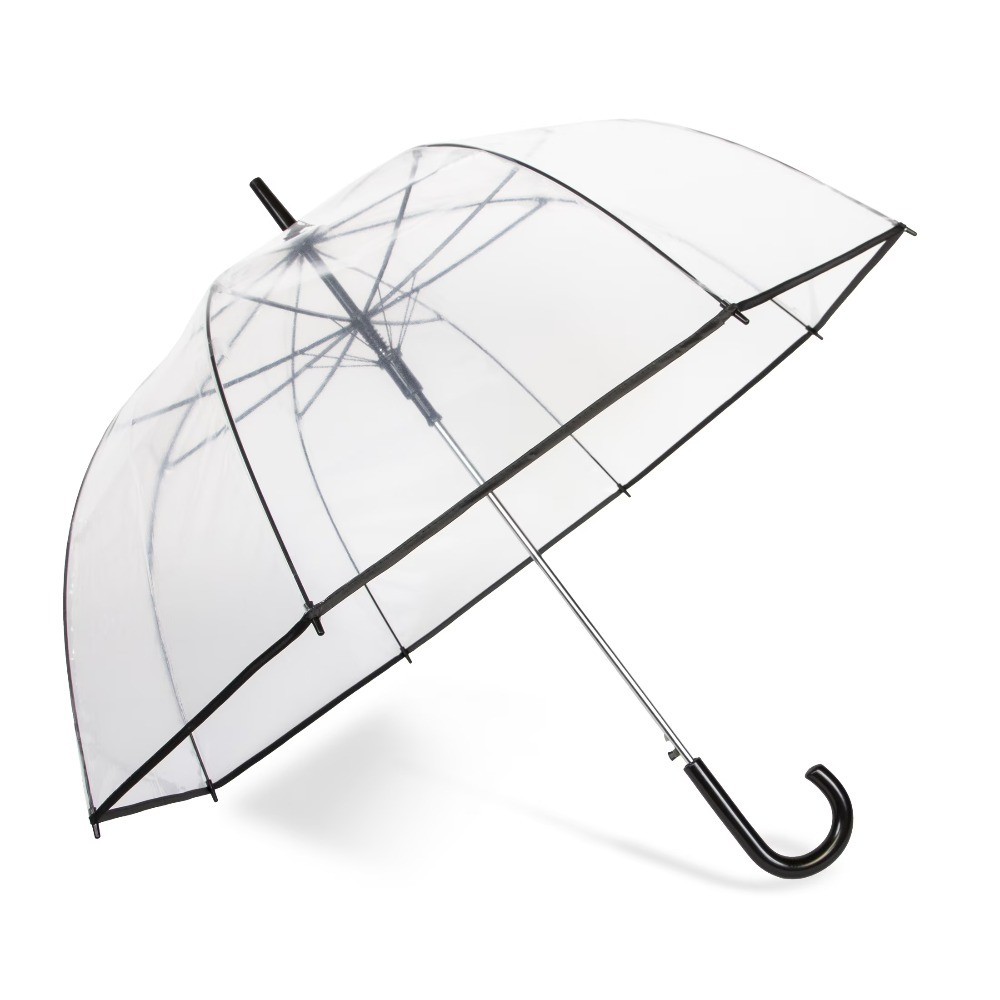 Auto Open Bubble Clear Dome Umbrella with Rain Resistant Canopy